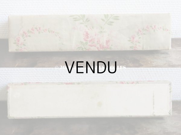 画像3: 1900年代 アンティーク 薔薇のガーランド  カルトナージュボックス (3)