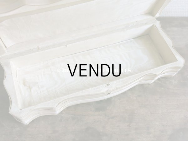 画像9: 19世紀 アンティーク グローブボックス 薔薇の花かごの刺繍入り ローズパニエ (9)