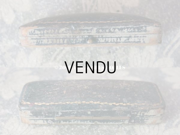 画像5: アンティーク ジュエリーボックス 金彩入り グリーン (5)