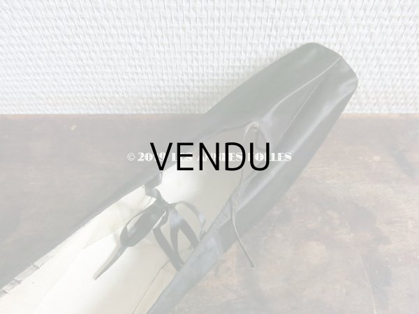 画像5: 19世紀前期(1800〜1850） アンティーク 黒いシルクサテンのシューズ  (5)