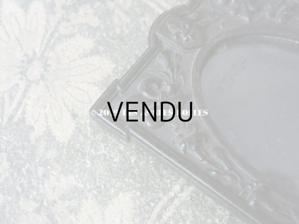 画像4: 19世紀 ナポレオン3世 アンティーク 百合の紋章のフォトフレーム 木製  (4)