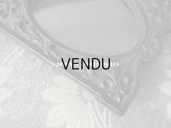 画像6: 19世紀 ナポレオン3世 アンティーク 百合の紋章のフォトフレーム 木製  (6)