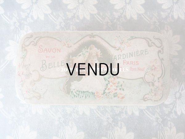 画像2: 1900年代 アンティーク 薔薇のソープボックス  SAVON DE LA BELLE JARDINIERE - LA BELLE JARDINIERE - (2)