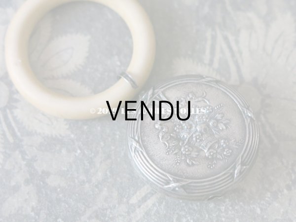 画像4: アンティーク シルバー製 ラトル 薔薇の花かご (4)