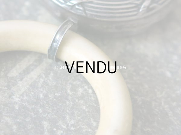 画像5: アンティーク シルバー製 ラトル 薔薇の花かご (5)