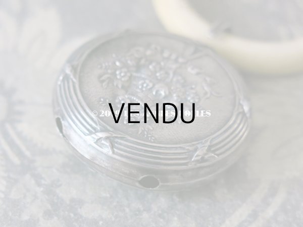 画像6: アンティーク シルバー製 ラトル 薔薇の花かご (6)