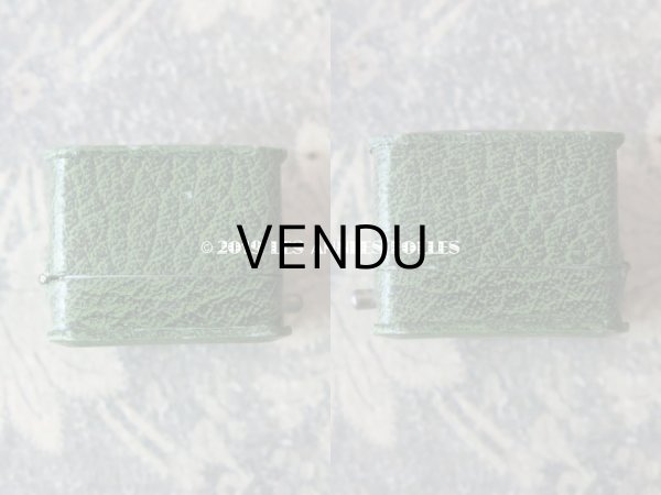 画像5: アンティーク ジュエリーボックス 金彩入り グリーン リングボックス (5)