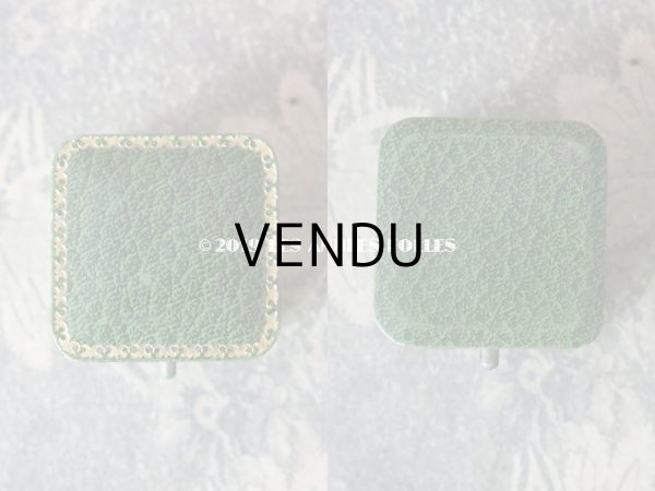 画像3: アンティーク ジュエリーボックス 金彩入り グリーン リングボックス (3)