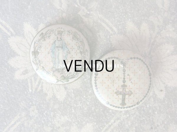 画像6: アンティーク ロザリオケース  聖母マリア  (6)