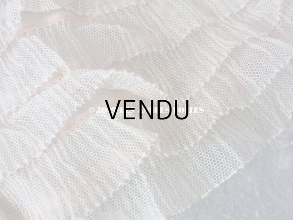 画像6: アンティーク プリーツ加工のチュールレース  120cm 　11.5〜12cm幅 (6)