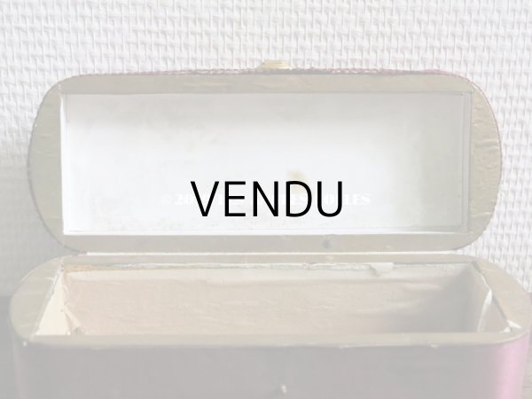 画像4: 19世紀 アンティーク ナポレオン3世時代 ワインレッドのお菓子箱 木箱 ドラジェ & チョコレート （163) (4)