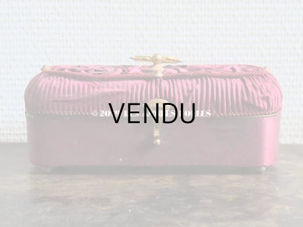 画像6: 19世紀 アンティーク ナポレオン3世時代 ワインレッドのお菓子箱 木箱 ドラジェ & チョコレート （163) (6)