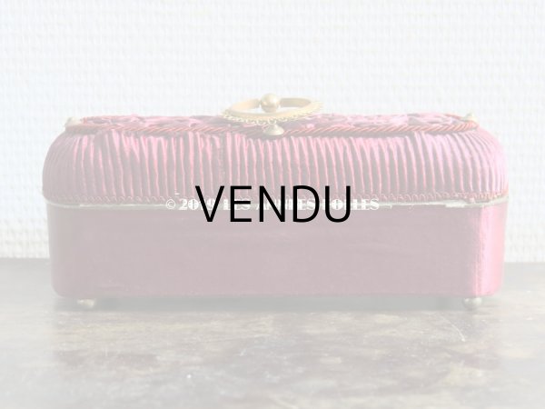 画像7: 19世紀 アンティーク ナポレオン3世時代 ワインレッドのお菓子箱 木箱 ドラジェ & チョコレート （163) (7)