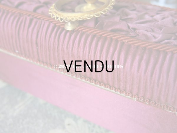 画像13: 19世紀 アンティーク ナポレオン3世時代 ワインレッドのお菓子箱 木箱 ドラジェ & チョコレート （163) (13)