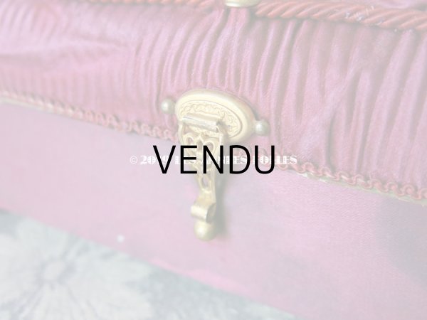 画像12: 19世紀 アンティーク ナポレオン3世時代 ワインレッドのお菓子箱 木箱 ドラジェ & チョコレート （163) (12)