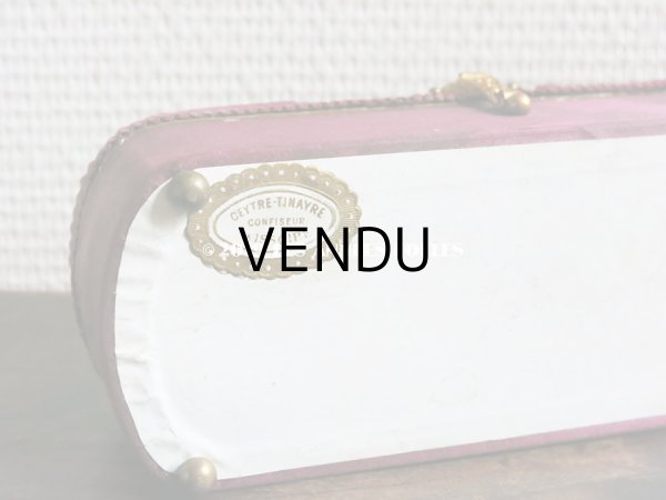 画像10: 19世紀 アンティーク ナポレオン3世時代 ワインレッドのお菓子箱 木箱 ドラジェ & チョコレート （163) (10)