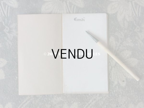 画像9: 19世紀初頭  天使＆モノグラムのメダイヨン 舞踏会の手帳 ペンシル付 マザーオブパール製  CARNET DE BAL  カルネ・ド・バル (83) (9)