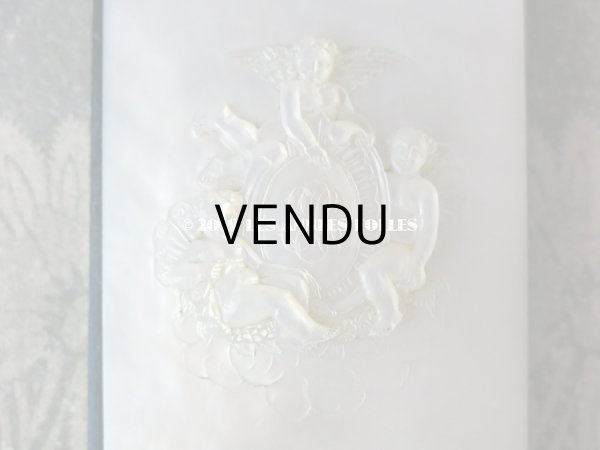 画像6: 19世紀初頭  天使＆モノグラムのメダイヨン 舞踏会の手帳 ペンシル付 マザーオブパール製  CARNET DE BAL  カルネ・ド・バル (83) (6)