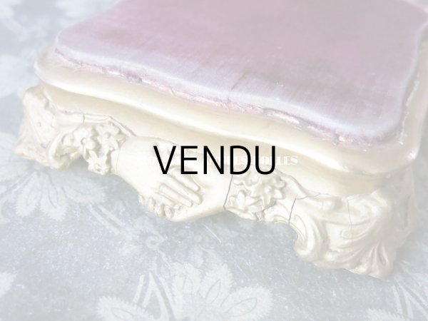 画像5: 19世紀末 アンティーク マリアージュの台座 紫のベルベット (5)