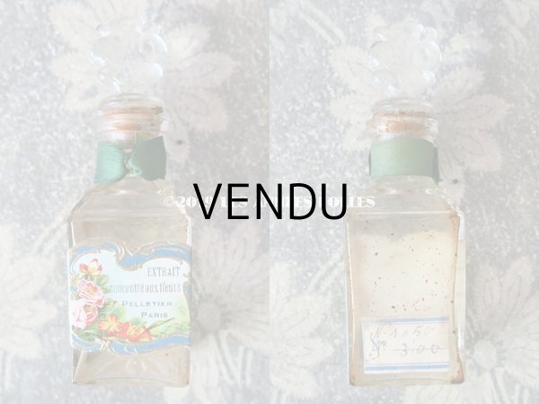 画像5: アンティーク 薔薇のパフュームボトル クリスタル製 EXTRAIT CONSENTRE AUX FLEURS  - PELLETIER PARIS -  (5)