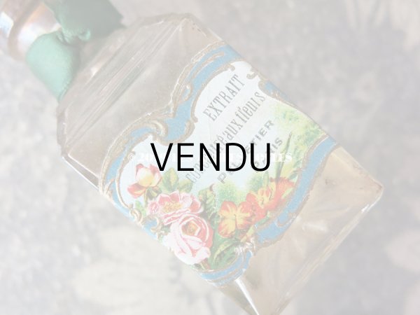 画像7: アンティーク 薔薇のパフュームボトル クリスタル製 EXTRAIT CONSENTRE AUX FLEURS  - PELLETIER PARIS -  (7)