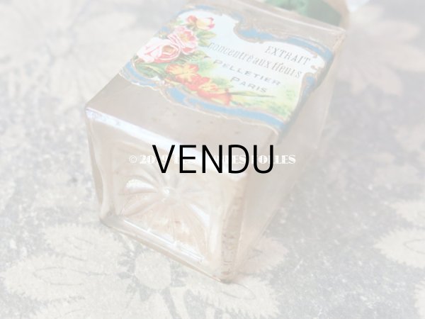 画像8: アンティーク 薔薇のパフュームボトル クリスタル製 EXTRAIT CONSENTRE AUX FLEURS  - PELLETIER PARIS -  (8)