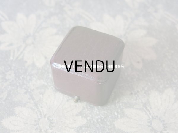 画像5: アンティーク 本革製 ジュエリーボックス リングボックス ボルドーのベルベット (19) (5)