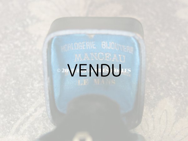 画像7: アンティーク 本革製 ジュエリーボックス  リングボックス ブルー (18) (7)