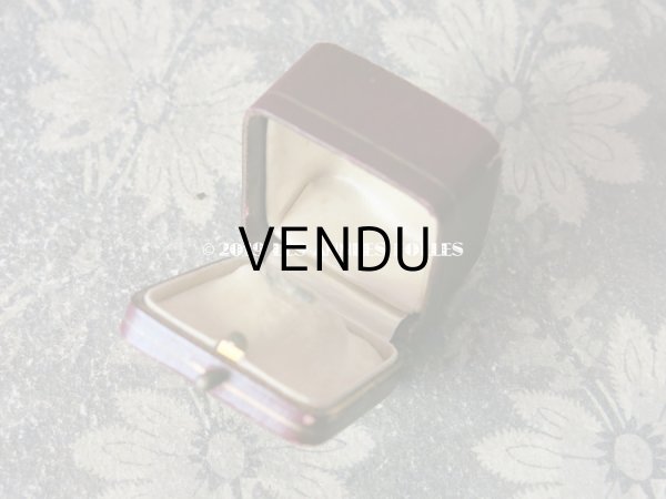 画像5: アンティーク ジュエリーボックス リボンのガーランド リングボックス ボルドー (19) (5)