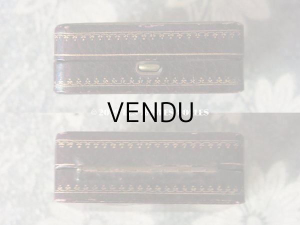 画像4: アンティーク ジュエリーボックス 金彩入り グレナディンレッド (37) (4)