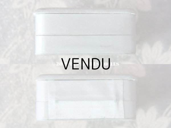 画像7: アンティーク ジュエリーボックス シルクサテン パウダーブルー (7)