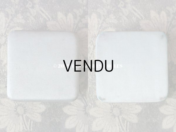 画像6: アンティーク ジュエリーボックス シルクサテン パウダーブルー (6)