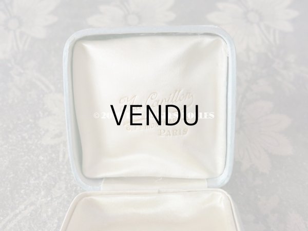 画像3: アンティーク ジュエリーボックス シルクサテン パウダーブルー (3)