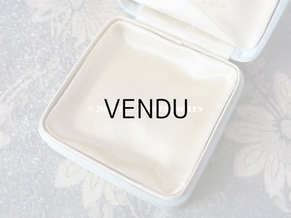 画像4: アンティーク ジュエリーボックス シルクサテン パウダーブルー (4)