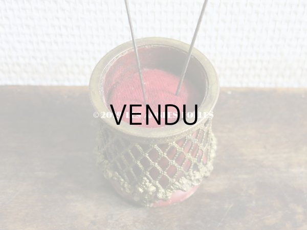 画像10: ＊蚤の市＊19世紀 ナポレオン3世時代 アンティーク ピンクッション 薔薇のガーランド (10)