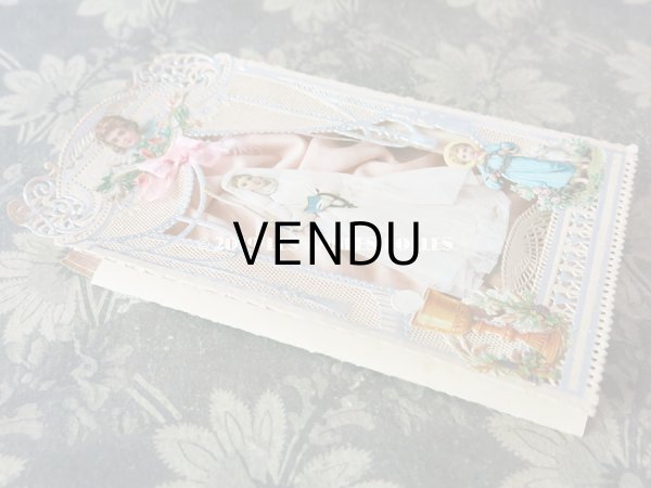 画像3: アンティーク  初聖体 立体のカニヴェ 箱付き コミュ二オンの少女  (3)