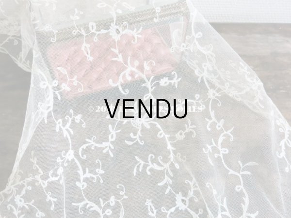 画像4: 19世紀　アンティーク バテム（洗礼式)用の大きなヴェール アプリカシオン・アングレテール　255×54cm (4)