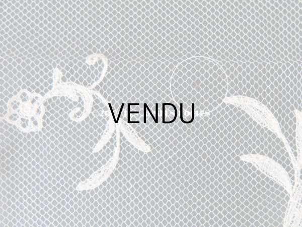 画像12: 19世紀　アンティーク バテム（洗礼式)用の大きなヴェール アプリカシオン・アングレテール　255×54cm (12)