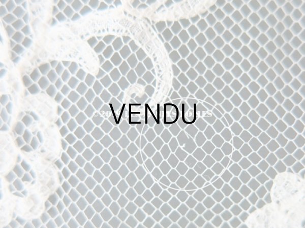 画像11: 19世紀　アンティーク バテム（洗礼式)用の大きなヴェール アプリカシオン・アングレテール　255×54cm (11)