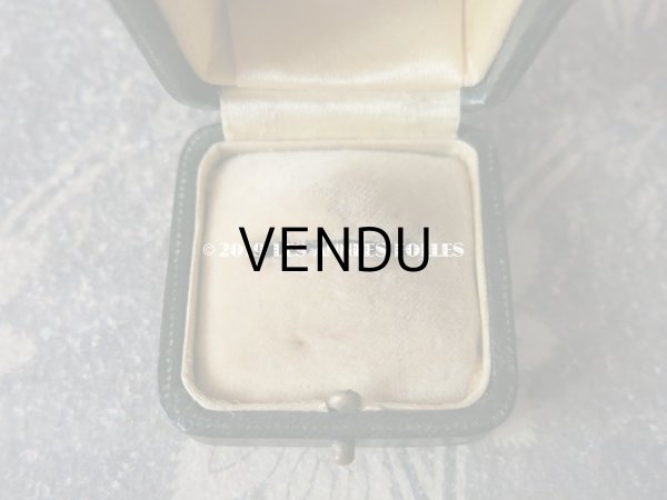 画像4: アンティーク 本革製 ジュエリーボックス  リングボックス 黒 (18) (4)