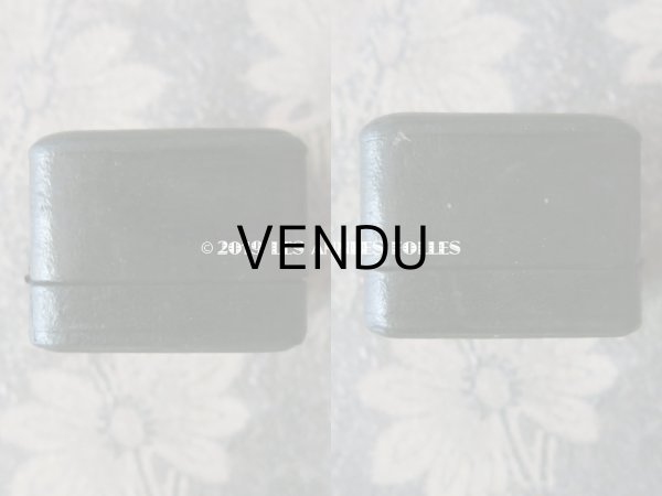 画像7: アンティーク 本革製 ジュエリーボックス  リングボックス 黒 (18) (7)