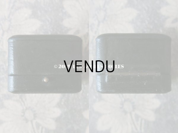 画像6: アンティーク 本革製 ジュエリーボックス  リングボックス 黒 (18) (6)