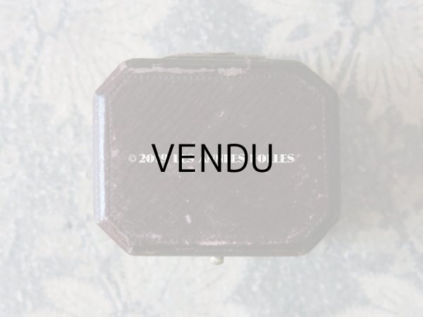 画像4: アンティーク 金彩入り ジュエリーボックス ブラウン ピアス用 (4)