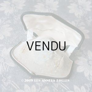 画像: 19世紀 アンティーク ジュエリーボックス ピアス＆ブローチ 黒