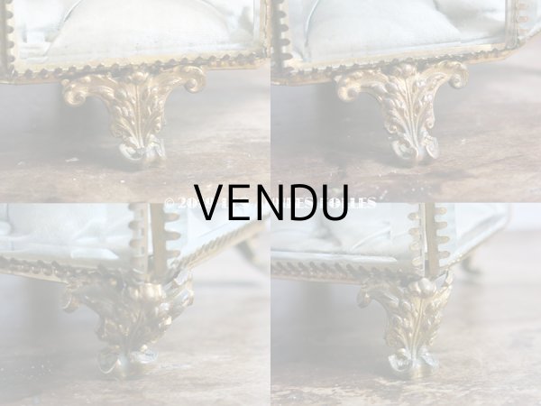 画像11: 19世紀 アンティーク 大きなジュエリーボックス 6角形　淡いブルーのクッション (11)