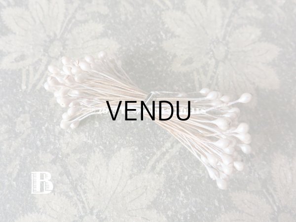 画像5: アンティーク ペップ パール加工 コサージュ用 花芯  (5)