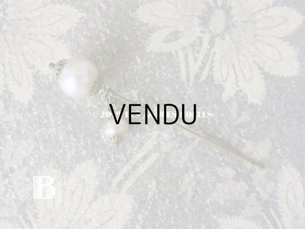 画像6: アンティーク パールのハットピン エパングル (6)