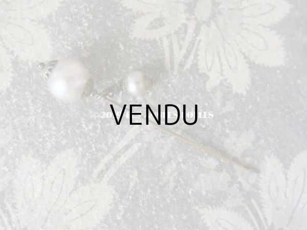 画像7: アンティーク パールのハットピン エパングル (7)