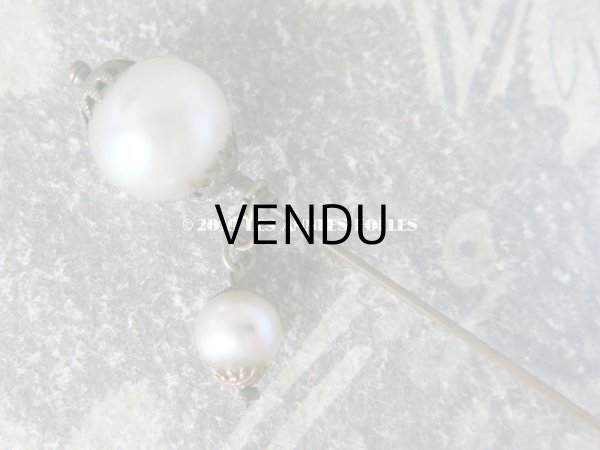 画像4: アンティーク パールのハットピン エパングル (4)