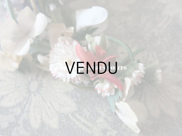 画像13: アンティーク 草花のリース ドールハット用  (13)